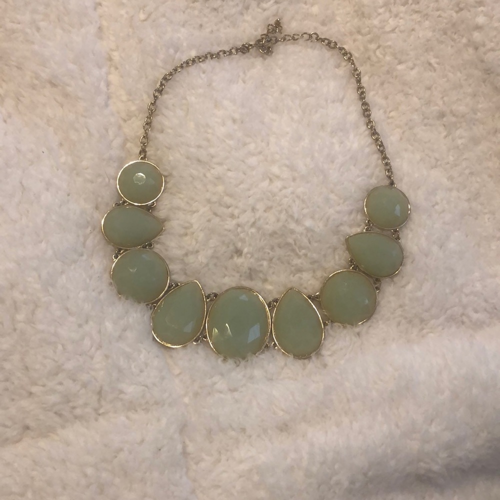 Francesca’s blue statement necklace